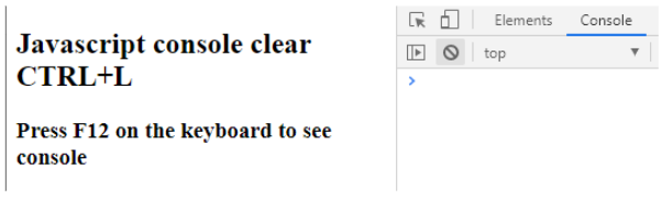 Javascript Clear Console output 4.3
