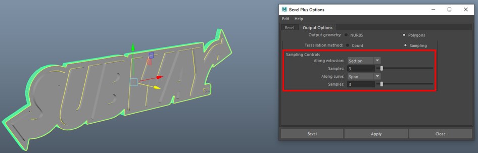 Maya Creative Help, Bevel command