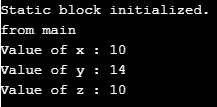 Static Block Example 4