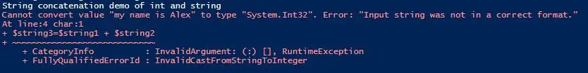 PowerShell Concatenate String Example 2.1