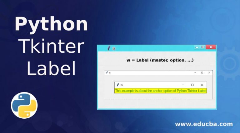 Python Tkinter Label | Options Used in Python Tkinter Label