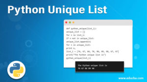 Python Unique List | A Quick Glance of Python Unique List with Examples