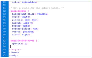 Registration Form in HTML | Login and HTML Code for Registration Form
