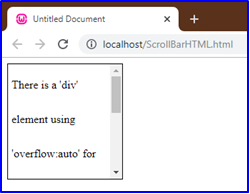 html text scrollbar