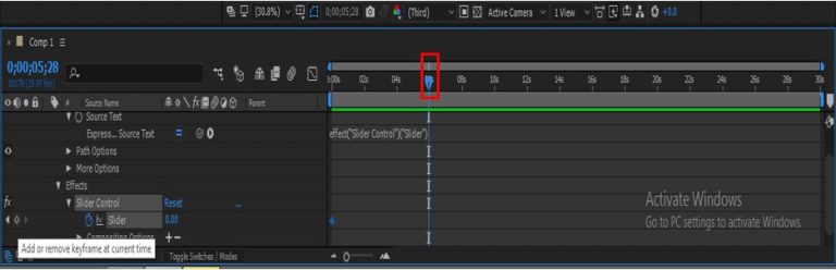 slider control text after effects