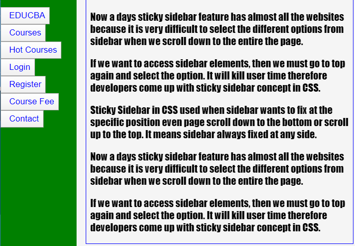 Sticky Sidebar CSS-2.2