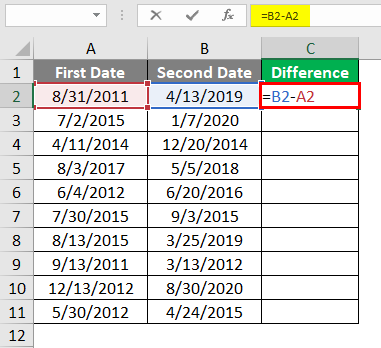 subtract date calculator