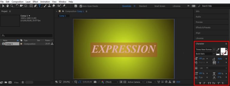 after effect expression wiggle 1 demension