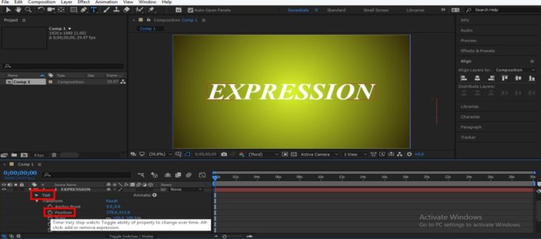 after effects rotation expression wiggle