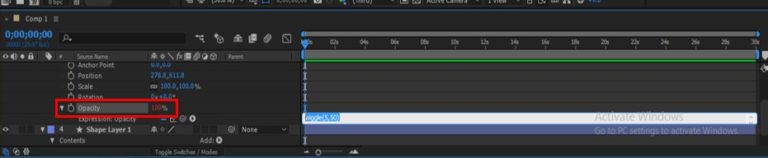 wiggle opacity expression after effects