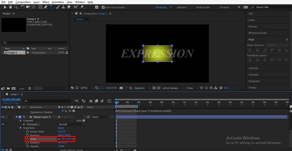 after effects wiggle y expression