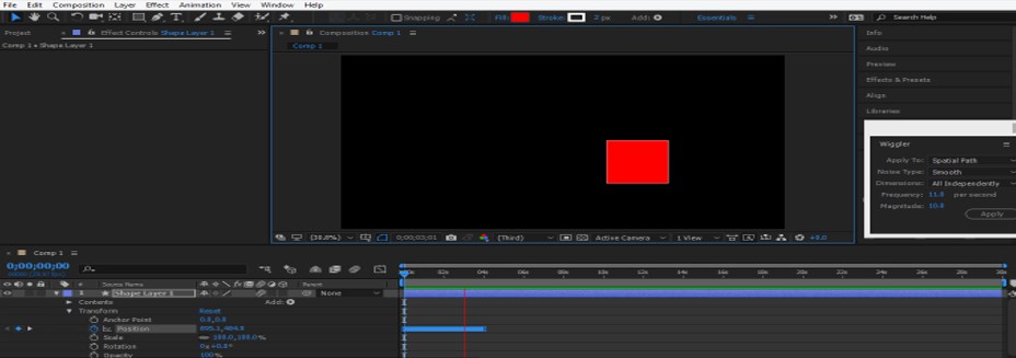 after effects expression to wiggle position linear