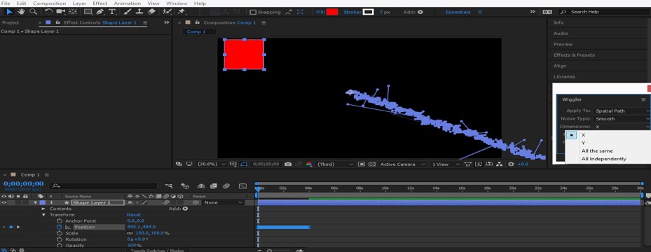 how to add wiggle expression in after effects