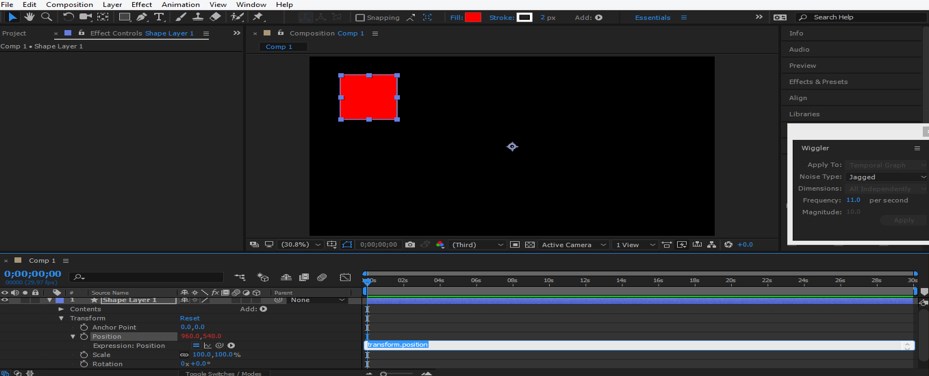 Wiggle In After Effects Creating Random Movements Using Wiggle Effects