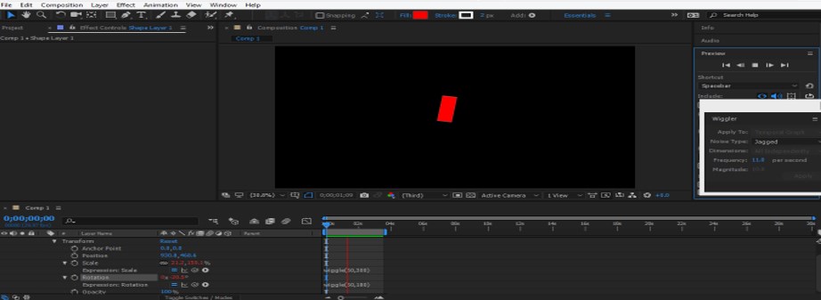 how to make a line wiggle in after effects expression