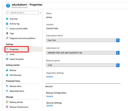 Select properties from Setting Section