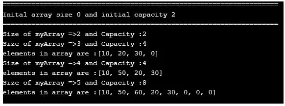 dynamic array in java 1