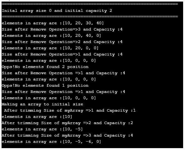 dynamic array in java 2