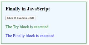 Finally in JavaScript | How does Finally works in JavaScript with Examples