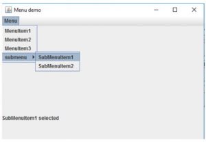 JMenu | Constructors of JMenu | Ordinarily utilized Techniques | Examples