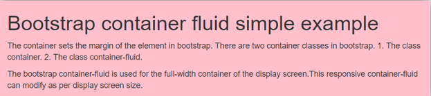 Bootstrap Container Fluid - 1