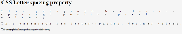 letterspace css