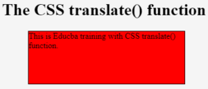 CSS translate | Introduction to CSS translate() Function with Examples