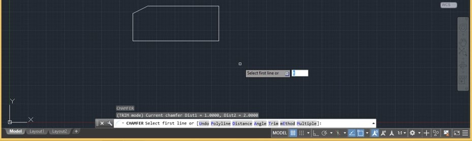 Chamfer in AutoCAD - 11