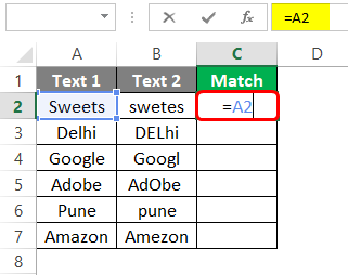 compare two columns in excel for match