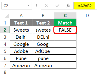 compare two columns in excel for matches