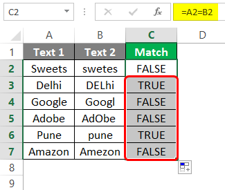 How to Compare Two Columns in Excel (for matches & differences)