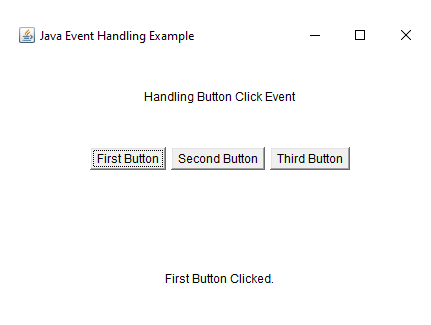 Event Handling in Java output 2