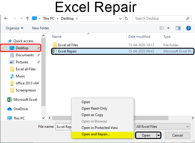 Excel Repair Multiple Ways To Repair Excel File With Examples 0263