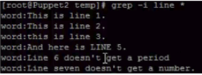GREP command in linux output 4