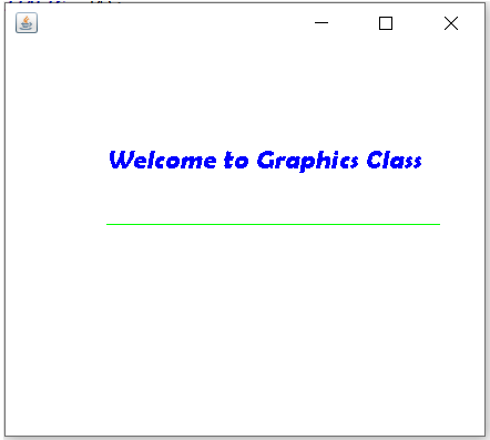 Graphics Class in Java output 1