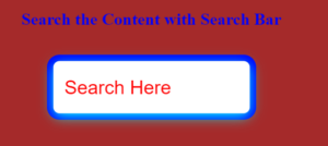 HTML Search Bar | How Search Bar works with Examples