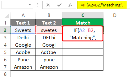 compare two columns in excel to find differences