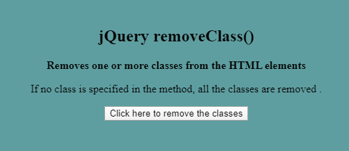 JQuery Remove Class output 4