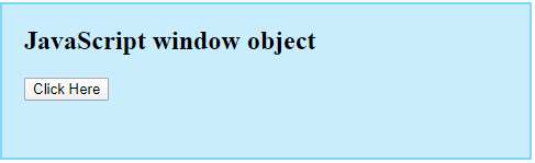 JavaScript Window Object output 2