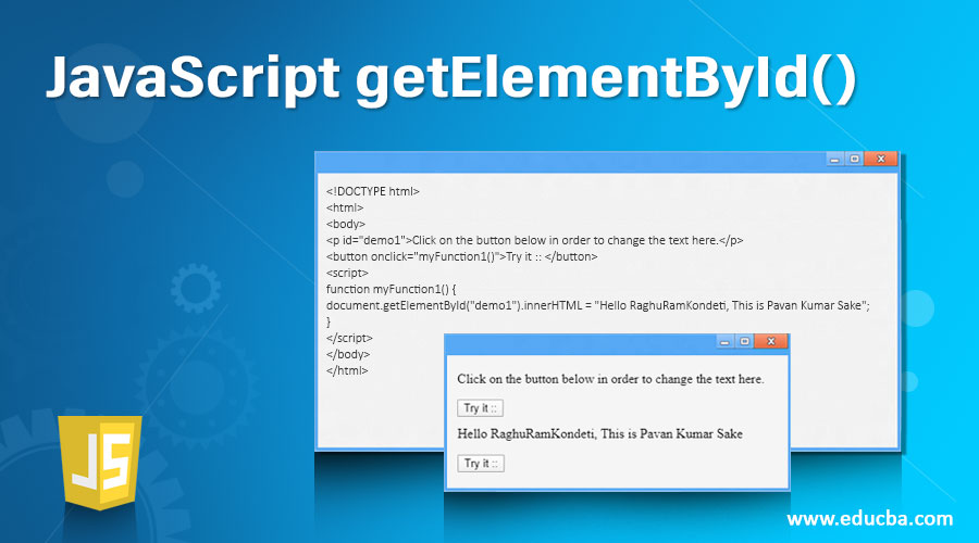 Getelementbyid Function In Html