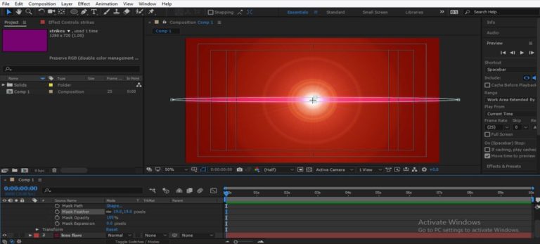 Lens Flare in After Effects | Animating Layers Using Lens Flare Effects