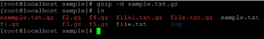 Decompressing Files Example 7 b