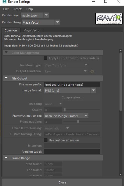 Maya Render Settings - 4