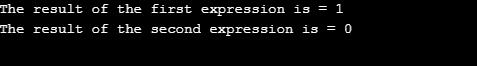 == operator
