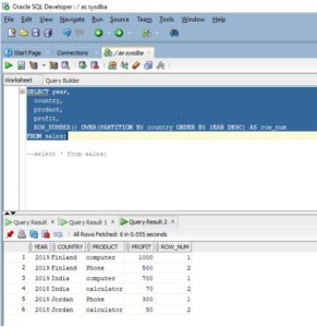 Oracle Window Functions | Examples of Oracle Window Functions