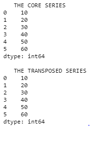 Pandas DataFrame.transpose()-1.1