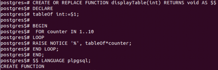 postgresql for loop insert