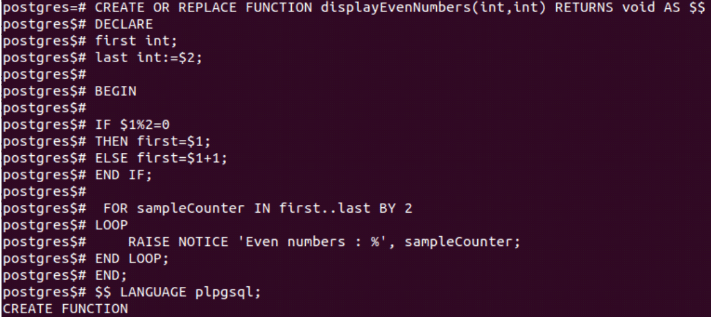 PostgreSQL For Loop Example 3