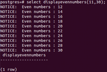 PostgreSQL For Loop Example 3