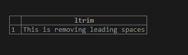 PostgreSQL TRIM()-1.1